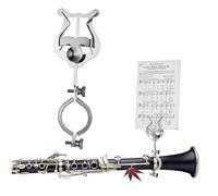 YARNOW Supporto Per Lira Per Clarinetto Clip Resistente in Metallo Dimensioni Regolabili Fissaggio Semplice Vite Essenziale Per Band Musicale
