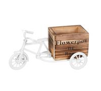 YARNOW Supporto Portavaso in Legno a Triciclo per Piante da Interno, Alzata Espositiva Decorativa da Tavolo, Piedistallo Mobile per Vasi da Fiori in Spazi Ridotti