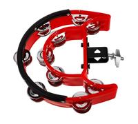 YARNOW Tamburello Montabile con Doppia di Sonagli in Metallo Strumento Percussione Robusto in Abs e Metallo Accessorio per Set Batteria e Piatti Hi-hat Suono Chiaro e Luminoso per