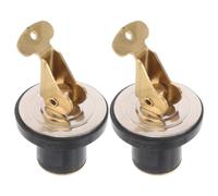 YARNOW Tappo di Scarico Marino 5/8 Pollici in Ottone e Gomma | Leva a Scatto, Design a Espansione in Gomma, per Pozzetto Esca e Foro Sentina, Colore Oro