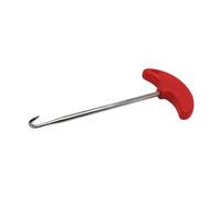 YARNOW Tiralacci Portatile per Scarpe in Metallo e Plastica Rosso Impugnatura Curva e Incavi per Dita Design a Leva per Scioglimento e Tensionamento Scarpe Sportive