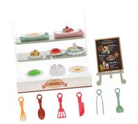 YARNOW Torta Da Forno in Miniatura Contatore in Miniatura Mini Cibo Esposizione Di Caramelle Bancone Vetrina Panetteria Set Da Gioco Per Barbecue Per Gioca Con Il Cibo Plastica