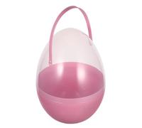 YARNOW Uova di Pasqua Trasparenti Giganti in Plastica 25 Cm con Manico, Secchielli Riutilizzabili per Giochi di Gruppo, Feste Pasquali e Attività