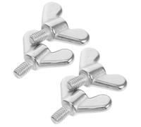 YARNOW Viti Farfalla M6 in Acciaio Inossidabile Argento 4 Pezzi Alta Resistenza e Installazione senza Attrezzi per Accessori per Bandiere e Pannelli Pubblicitari Outdoor