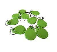 YARONGTECH | 10 distintivi RFID, 13,56 MHz, programmabili, MCT su smartphone Android, UID modificabili, chip CUID, distintivi Vigik universali, tag NFC | distintivi da costruzione | (verde)