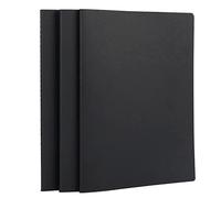 Yarotm Diari di quaderni per soggetti Kraft, 3 pezzi A4 8,3 x 11,5 pollici Quaderni vuoti con copertina morbida nera, Diario di viaggio Notebook Blocco note Set sfuso, Diario per ufficio per studenti