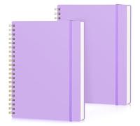 Yarotm Quaderni a Righe A4-2 Pezzi 21.2x28cm Quaderno a Spirale - 100g/m² Taccuino A4 - Viola Blocco Note - Block Notes A4 110 Pagine/55 Fogli - Notebook Quaderno A4 Righe