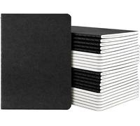 Yarotm Quaderni A6-24 Pezzi Quaderni a Quadretti 5mm - 10x14cm 100g Carta Taccuino Appunti Piccolo - 60 Pagine Blocco Note Quaderno Appunti Copertina Morbida Viaggiatori Diari Nero