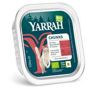 Yarrah Bio 12 x 100 g Umido per gatto - Bocconcini in Salsa con Pollo bio & Manzo bio