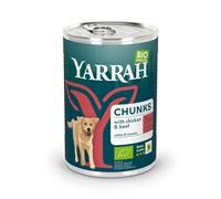 Yarrah Bio Bocconcini 12 x 405 g Umido per cane - Manzo bio con Ortica bio & Pomodori bio