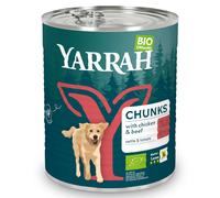 10 + 2 gratis! 12 x Yarrah Bio alimento biologico - 12 x 820 g Pollo bio & Manzo bio con Ortica bio & Pomodori bio in salsa