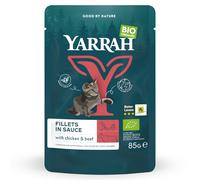Yarrah Bio Filetti in Salsa 14 x 85 g umido gatto - con Manzo bio