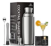 YARRAMATE Shaker Set Whisky & Cocktail - Dosatore Professionale, Jigger, Misurino, Kit Barman con Boston Shaker e Accessori per Mojito, Gin Tonic e Aperitivo