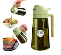 YARRAMATE Spruzzino Olio in Vetro Luce Blocco Scuro Verde per Friggitrice Aria 2 in 1, 470 ml Dosatore d'Oliva Bottiglia e Oliera Spray da Cucina, Nebulizzatore per Alimenti (Verde)