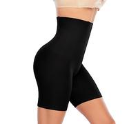 YARRCO Guaina Contenitiva Donna Pancia Piatta Mutande Contenitive Intimo Modellante Pancera Contenitiva a Vita Alta Shapewear Pantaloncini Dimagrante Invisible (Nero-Smooth,M)