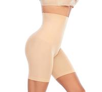 YARRCO Guaina Contenitiva Donna Pancia Piatta Mutande Contenitive Intimo Modellante Pancera Contenitiva a Vita Alta Shapewear Pantaloncini Dimagrante Invisible Post Parto (Beige-Smooth,L)