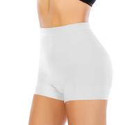 YARRCO Pantaloncino da donna, pancia, piatta, mutandine, dimagrante, mutandine invisibili, mutandine a vita alta, anti sfregamento, coscia, senza cuciture, dimagrante, Shapewear, #1 Bianco(Taglia