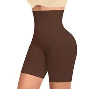 YARRCO Shapewear Guaina Contenitiva Donna Pancia Piatta Guaina Modellante Snellente Pantaloncini Mutande Contenitive Intimo Modellante Slip Contenitivo Vita Alta Senza Cuciture (#1 caffè,XXL)