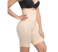 YARRCO Shapewear Guaina Contenitiva Donna Pancia Piatta Guaina Modellante Snellente Pantaloncini Mutande Contenitive Intimo Modellante Slip Contenitivo Vita Alta Senza Cuciture (Beige-Boned,M)