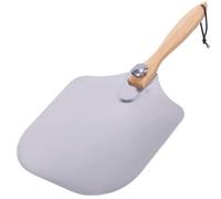 YARRD Pala per pizza in alluminio, 30,5 x 35,5 cm, con manico pieghevole in legno, spatola per cuocere pasta, pane e pasticceria in casa e ristoranti