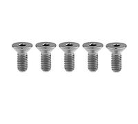 Yaruijia Bulloni in titanio M4x8 10 15 20 mm testa svasata a brugola passo vite 0,7 mm, confezione da 5 (M4x10mm, titanio)