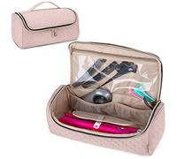 Yarwo Borsa da Viaggio Compatibile con Dyson Corrale Hair Straightener, Organizer Portatile per Piastra per Capelli e Accessori, Beige Rosa