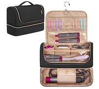 Yarwo Custodia da Viaggio Doppio Strato per Dyson Airwrap Styler, Nero | Scomparti Imbottiti Organizzati, Tasche Multiple, Gancio Antiscivolo, Protezione Antiurto, Ideale per Viaggi