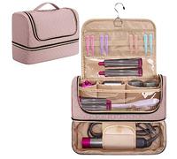 Yarwo Custodia da Viaggio Doppio Strato per Dyson Airwrap Styler, Rosa | Scomparti Imbottiti Organizzati, Tasche Multiple, Gancio Antiscivolo, Protezione Antiurto, Ideale per Viaggi