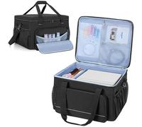 YARWO Custodia da Viaggio per Stampante Compatibile con Stampante Fotografica a Sublimazione Termica DNP/Fujifilm/HiTi, Borsa Imbottita con Divisore per Stampante, Rulli di Media e Carta, 47x42x32 CM