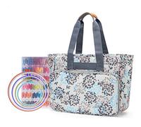 Yarwo Ricamo Starter Kit Organizzatore, Borsa per Starter Kit Filo da Ricamo, Borse da Trasporto per Telaio da Ricamo, Fili per Ricamo o Altre Forniture per Ricamo, Dente di Leone(SOLO BORSA)