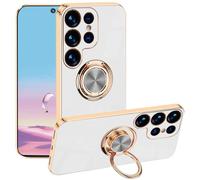 Yarxiawin Compatible pour Coque Samsung Galaxy S23 Ultra Silicone Case Magné Support Aesthetic Donnes, Etui Samsung S23 Ultra avec Ring Antiurto Protection Housse Magnetique Cover (bianco)