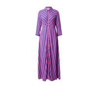 YAS Savanna S Noos-Maglietta a Maniche Lunghe Vestito, Fedora/Strisce: Blu lolite, XXL Donna