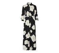YAS Abito camicia 'Savanna' nero / offwhite, Taglia 44