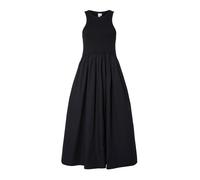 YAS - Vestito lungo ibrido in jersey e cotone nero con scollo a vogatore M