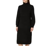 YAS Balis LS Funnel Knit Dress S. Noos Vestito, Nero, S Donna