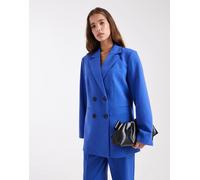 YAS - Blazer doppiopetto sartoriale blu scuro in coordinato 38
