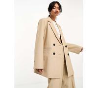 YAS - Blazer doppiopetto sartoriale color cammello in coordinato-Neutro L