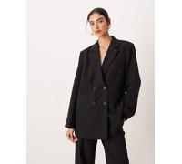 YAS - Blazer doppiopetto sartoriale nero in coordinato 42