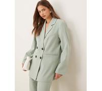 YAS - Blazer sartoriale doppiopetto oversize verde iceberg in coordinato 40