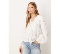 Yas Ebba Long Sleeve Blouse Bianco 42 Donna