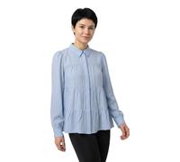 YAS - Camicia in punto smock color blu Kentucky a balze XL