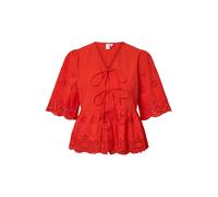 Y.A.S Top Cornelia 2/4 maniche pizzo di cotone allacciato sul davanti Rosso/Arancione 34 Donna