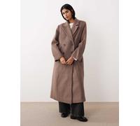 YAS - Cappotto lungo elegante premium marrone testurizzato 42