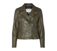 Yas Sophie Leather Jacket Verde XS Donna