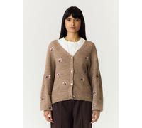 YAS Giacchetta 'YASFLEUR' mocca / marrone scuro / prugna Donna - Abbigliamento - Taglie comode - Pullover e cardigan - Cardigan YAS XXL