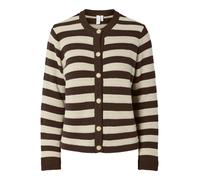 YAS Giacchetta 'YASSIroni' beige / marrone scuro Donna - Abbigliamento - Taglie comode - Pullover e cardigan - Cardigan YAS XS
