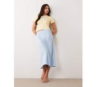YAS - Gonna midi in raso azzurro-Blu L