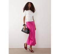 YAS - Gonna midi in raso rosa acceso S