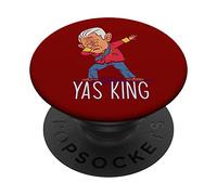 YAS KING Dabbing Principe Carlo III Incoronazione Britannica Meme PopSockets PopGrip Adesivo