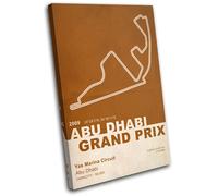 Yas Marina Circuit Abu Dhabi Grand Prix Formula 1 Race Track Canvas Art Print